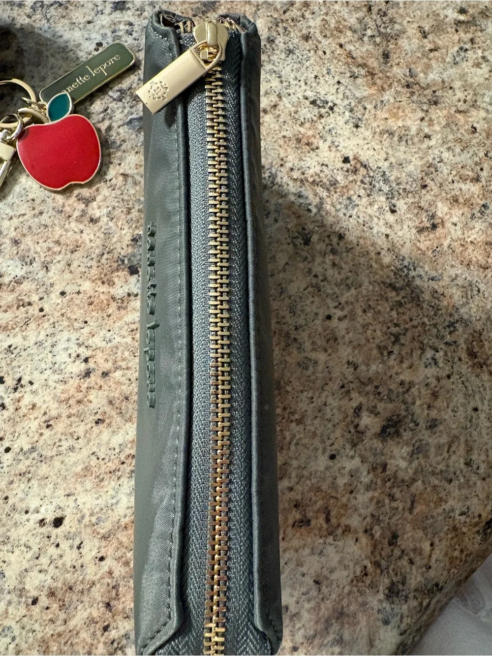 Nanette Lepore Olive Green Convertible Wristlet with Wide Strap